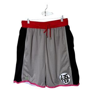 Anime The Culture Multicolor Gray, Black, Red, Pink Pull-On Mesh Shorts Size XXL